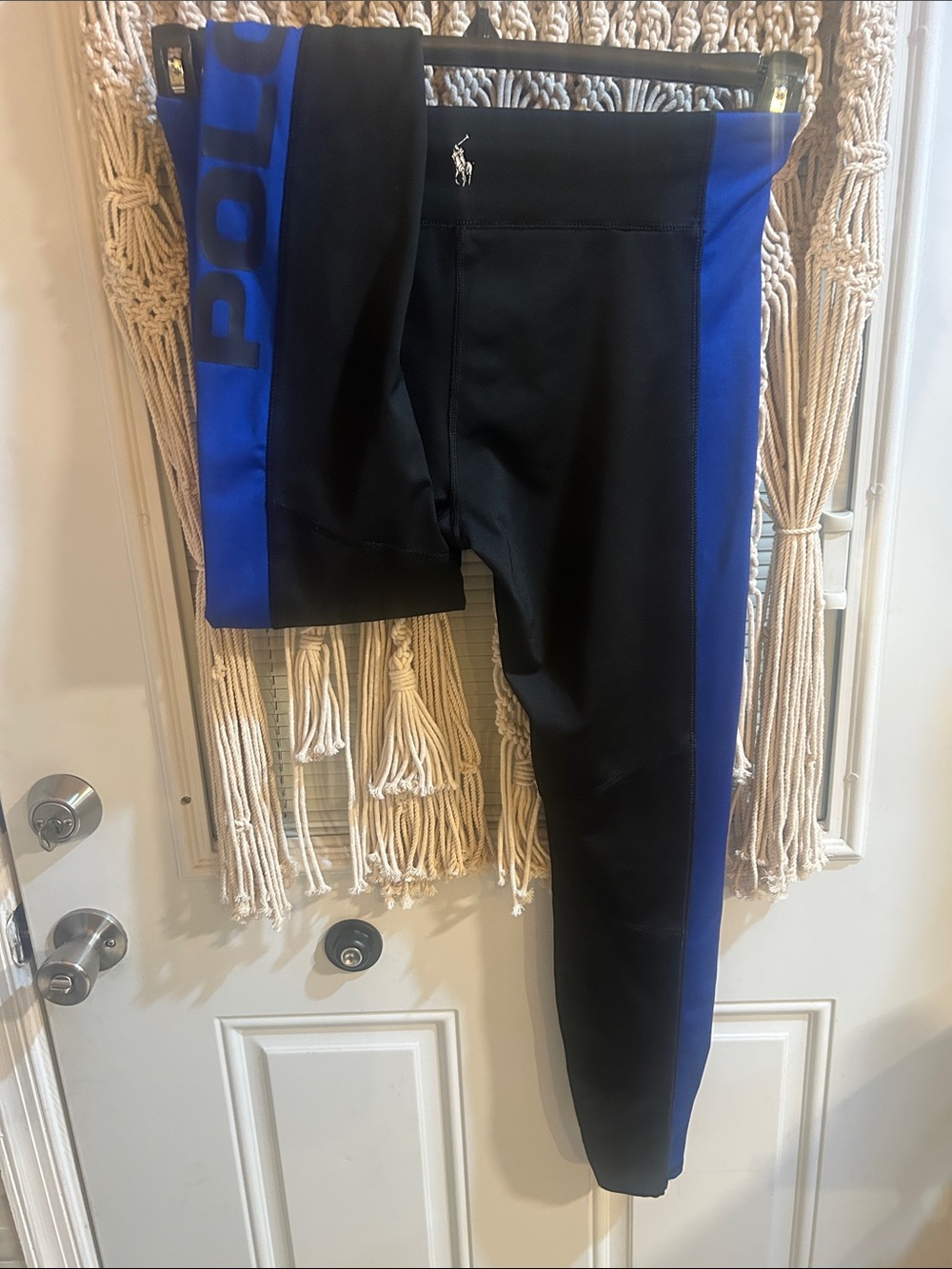 Polo by Ralph Lauren Black and Blue Athletic Leggings